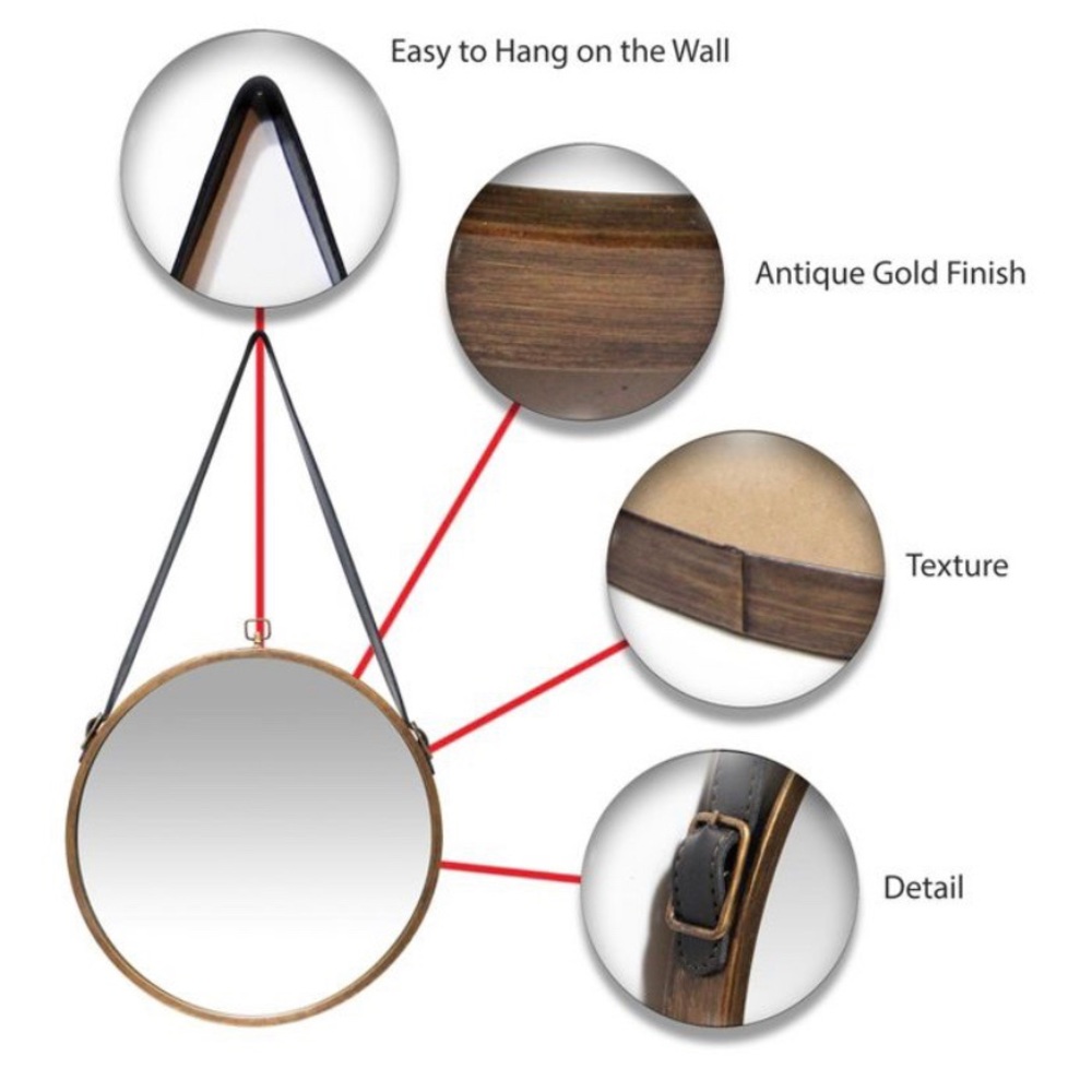 Infinity Instruments Rustic Decorative Wall Mirror - Picture 10 of 15